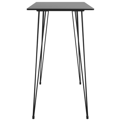 black table with stools