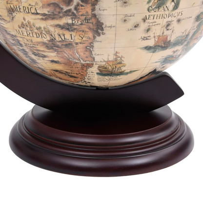 drink cabinet Eucalyptus Wood White - Table shaped Globe 