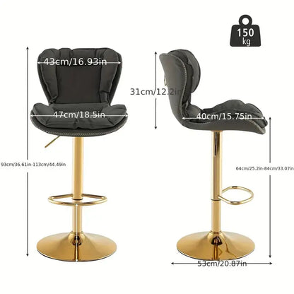 gold colour - Set Of 2 Bar Stools 