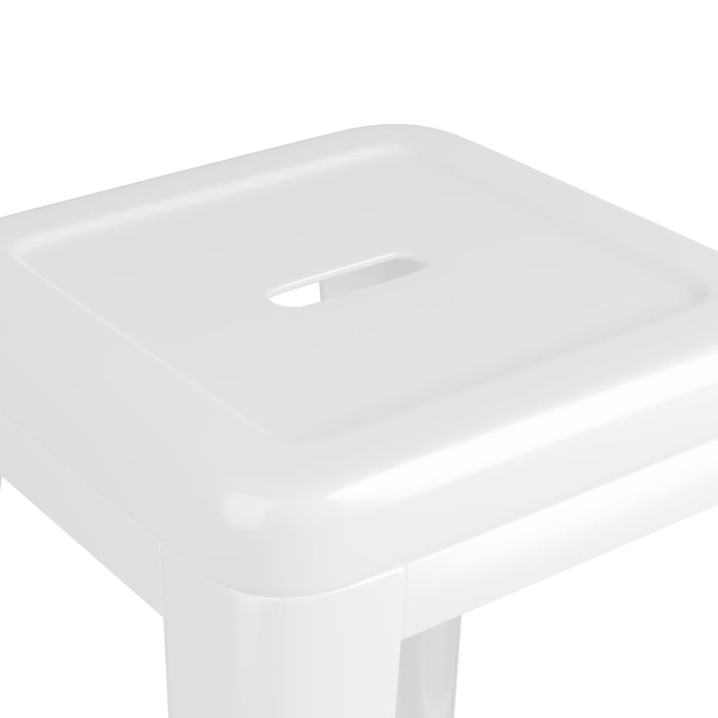 metal white bar stool top