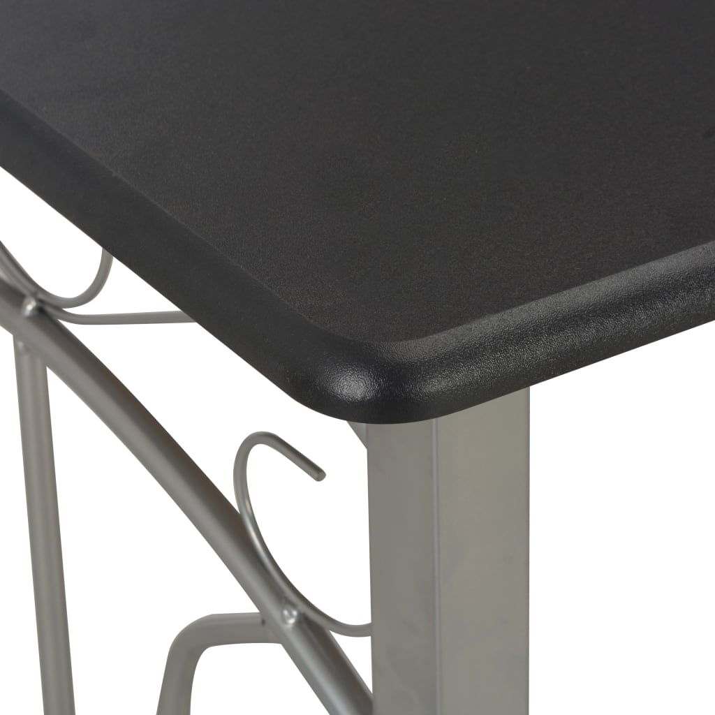 steel black and grey table set