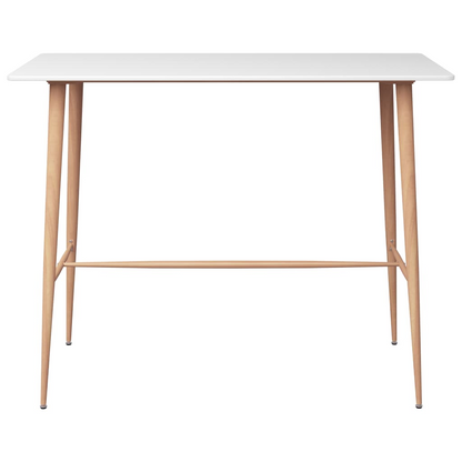 vidaXL 7 Piece Bar Set White table top