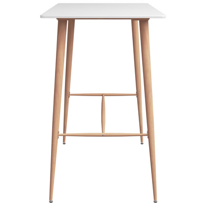 vidaXL 7 Piece Bar Set White with pine legs