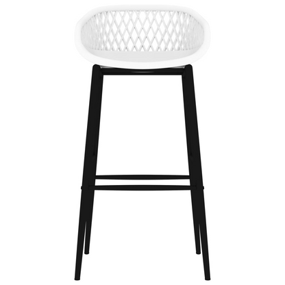 vidaXL Bar Chairs 2 pcs White mesh back