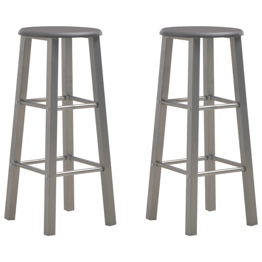 vidaXL Bar Stools 2 pcs Anthracite MDF