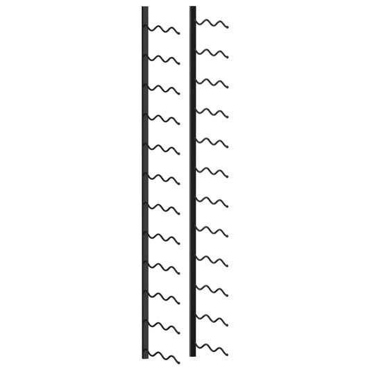 vidaXL Wall-mounted Wine Rack for 24 Bottles Black Iron