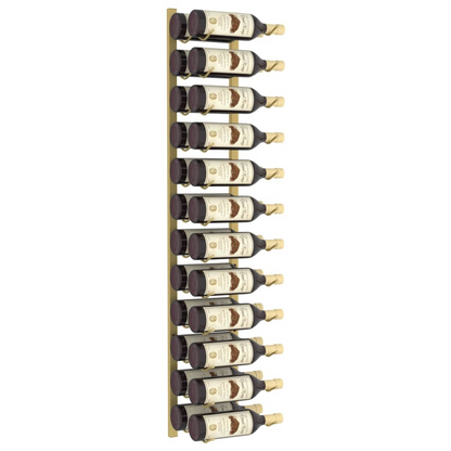 vidaXL Wall Mounted Wine Rack for 24 Bottles Gold Iron