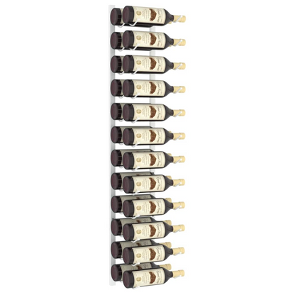 vidaXL Wall Mounted Wine Rack for 24 Bottles White Iron