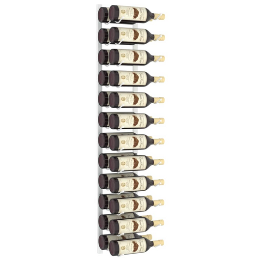 vidaXL Wall Mounted Wine Rack for 24 Bottles White Iron