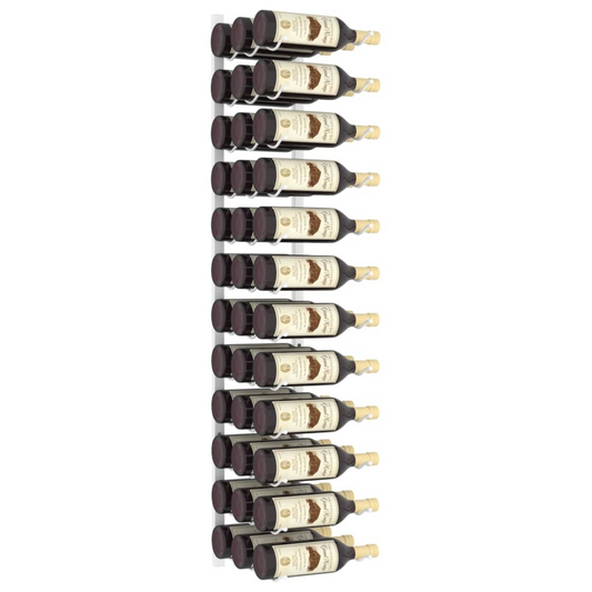 vidaXL Wall Mounted Wine Rack for 36 Bottles White Iron