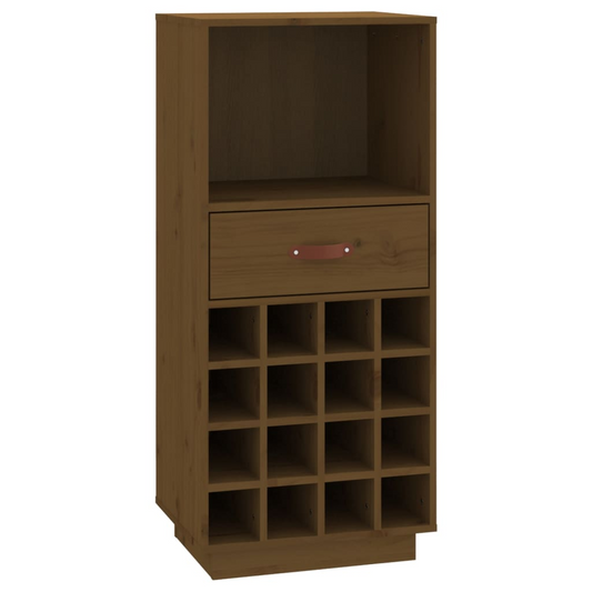 vidaXL Wine Cabinet Honey Brown 45x34x100 cm Solid Wood Pine