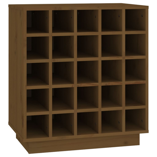 vidaXL Wine Cabinet Honey Brown 55.5x34x61 cm Solid Wood Pine