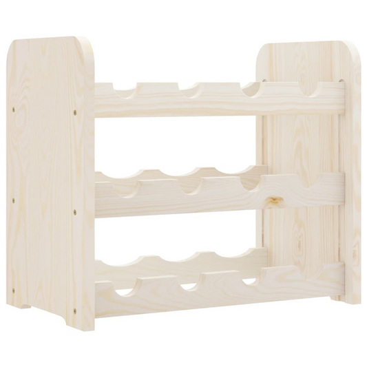 vidaXL Wine Rack 43x25x37 cm Solid Wood Pine
