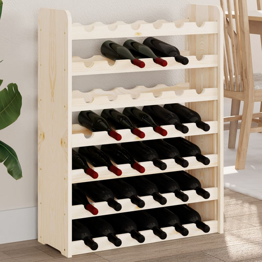 vidaXL Wine Rack 67.5x25x87 cm Solid Wood Pine