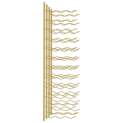 wine Rack for 36 Bottles 2 pcs Gold Iron - Wall Mount Wine 