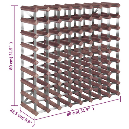 wine rack Brown Solid wood - 72 bottle
