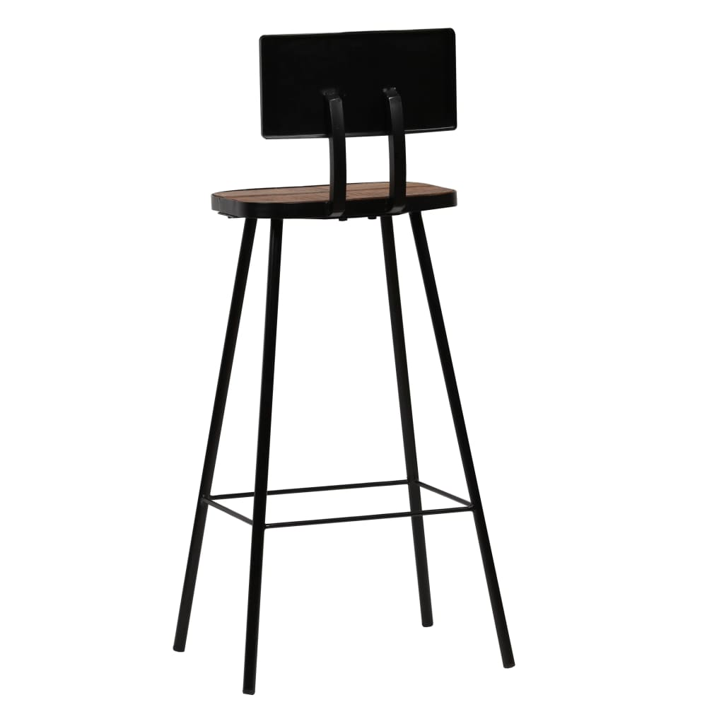 wood and black bar stool sets