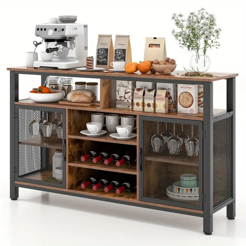 wood and grey - Buffet and Drinks Sideboard Cabinet