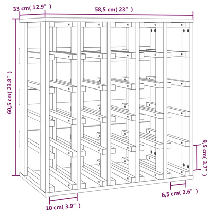 wood wine rack 33cm x 58cm